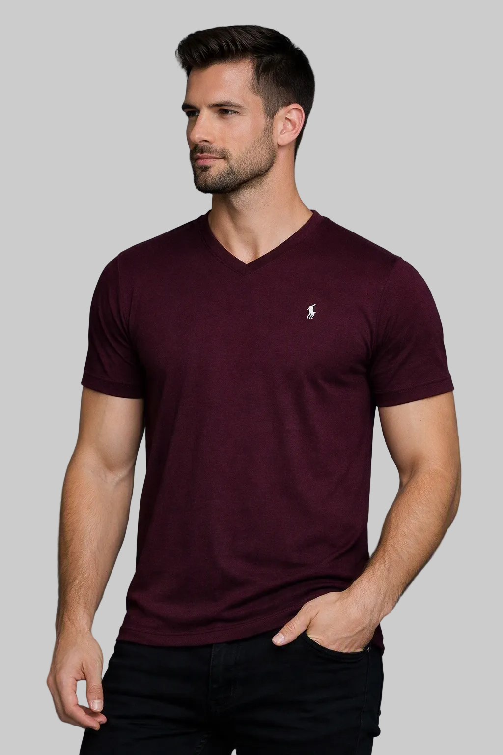 Men Classic Everyday Comfort V‑Neck Tee