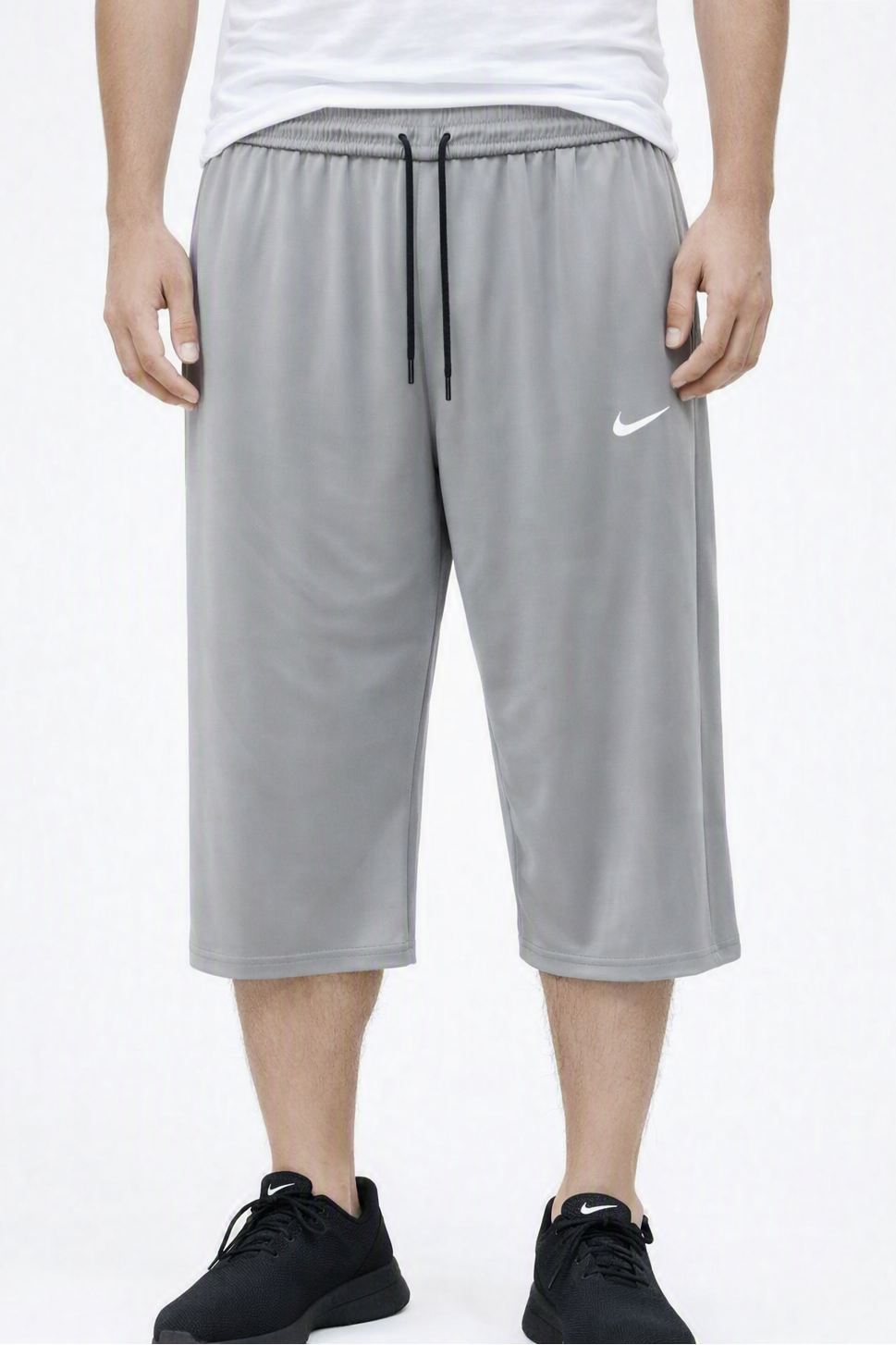 Men's Breathable Gym Capris & 3/4 Sports Trousers