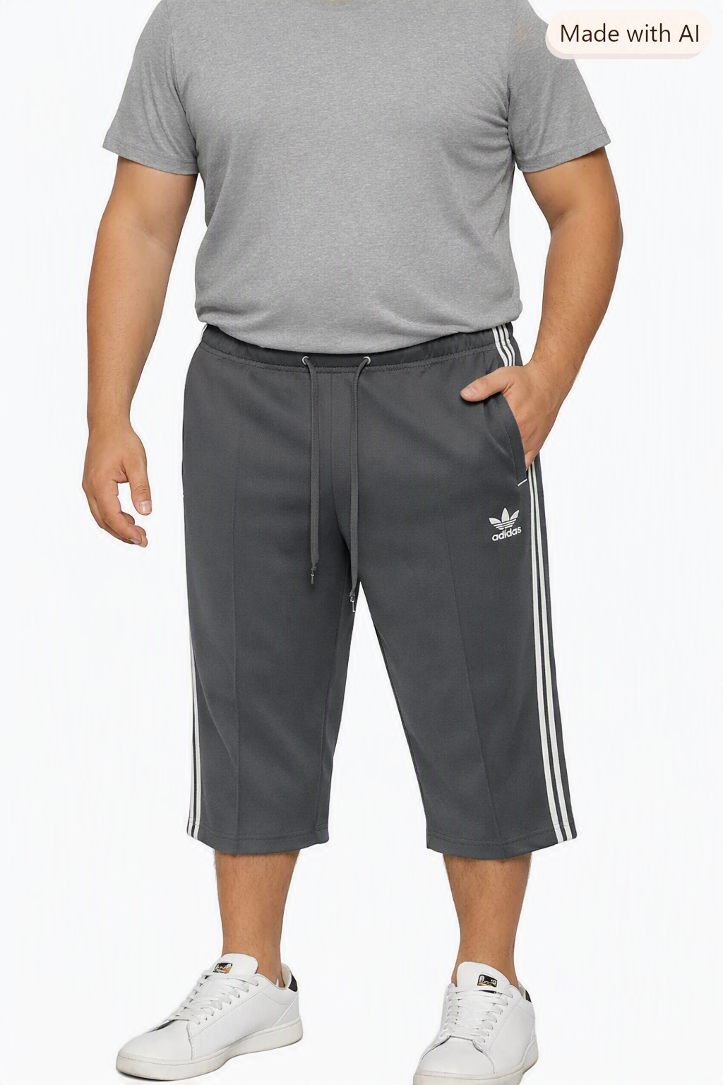 Relaxed Fit Men's Plus Size Athletic Three-Quarter
