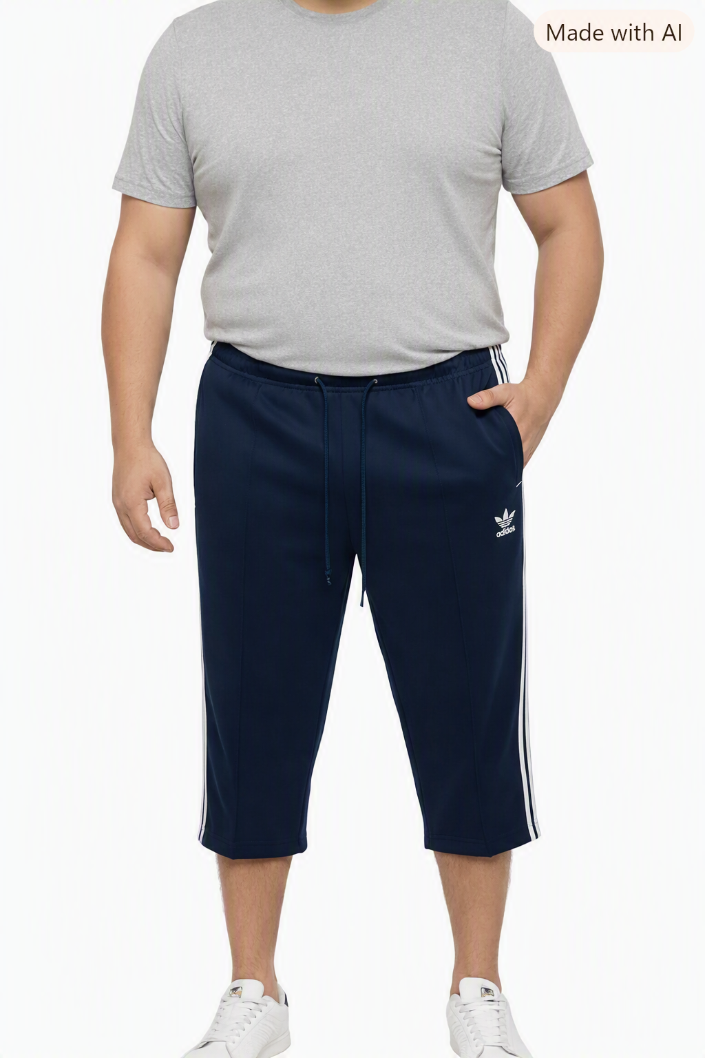 Relaxed Fit Men's Plus Size Athletic Three-Quarter