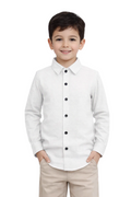 Boys Jacquard Monogram Button-Down Shirt