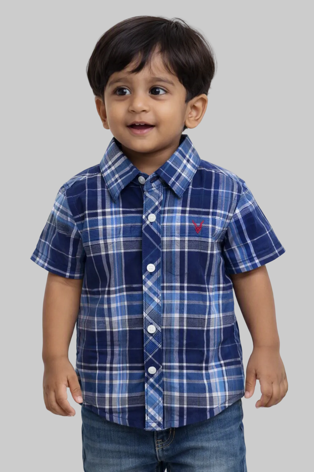 Checkered Short-Sleeve Shirts for Little Boys