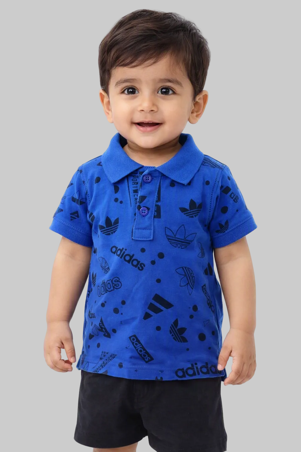 Little Trendsetter Printed Jersey Polo Tee