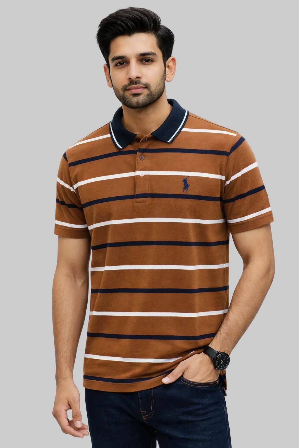 Men’s Signature Yarn-Dyed Cotton Jersey Polos