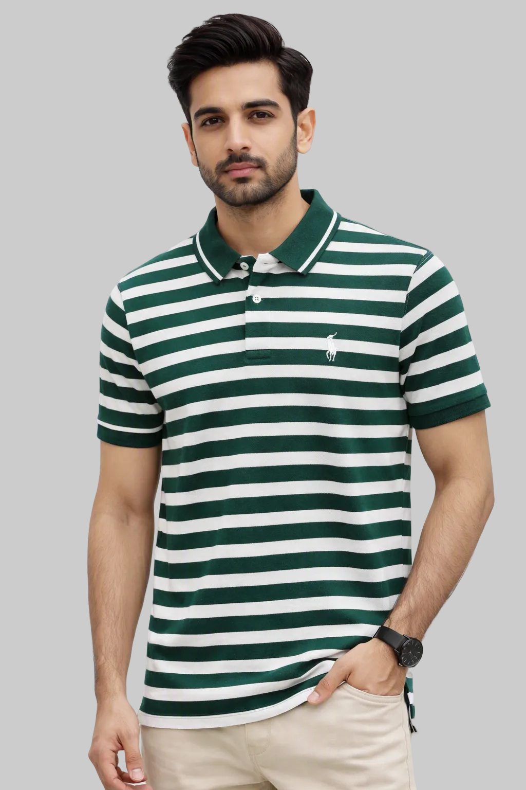 The Comfort Men’s Yarn-Dyed Jersey Polo Shirts