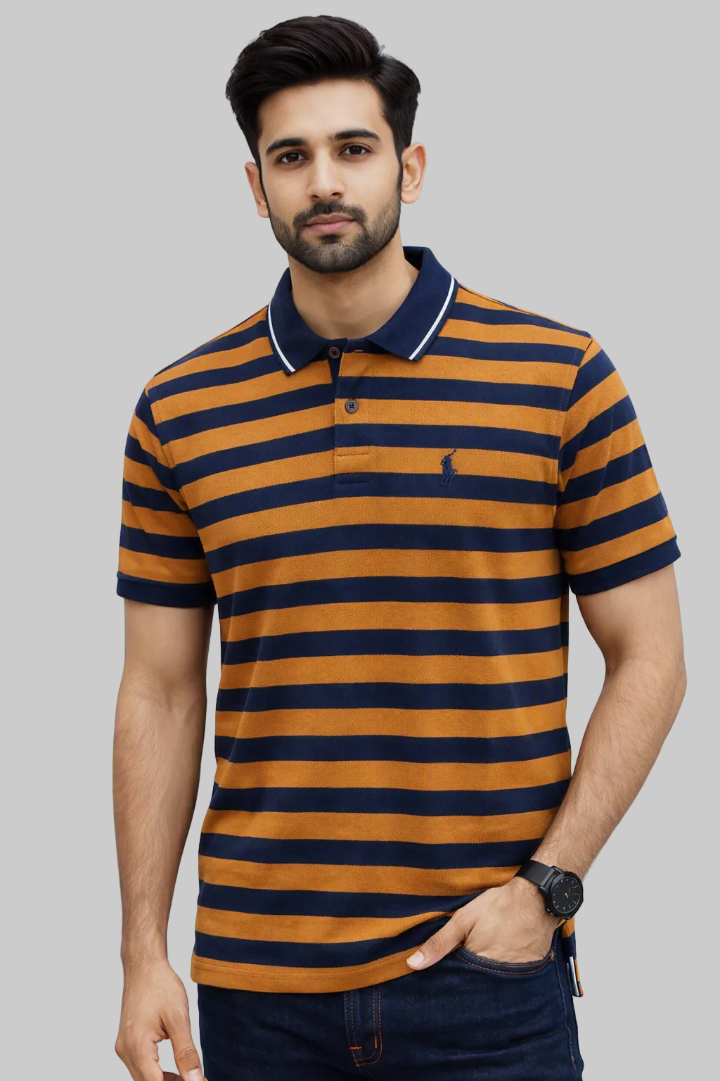 The Comfort Men’s Yarn-Dyed Jersey Polo Shirts