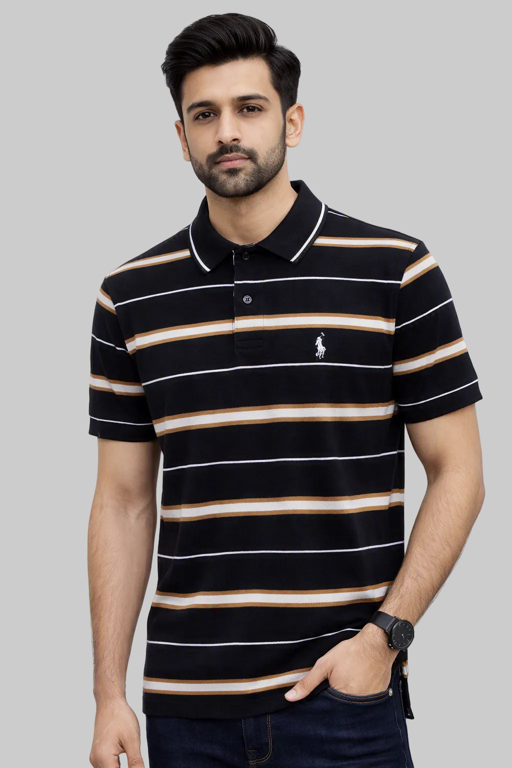 The Comfort Men’s Yarn-Dyed Jersey Polo Shirts