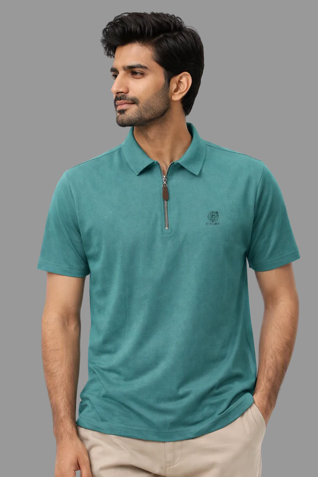 Al Noor Essential Luxury Fit Zip‑Up Polo