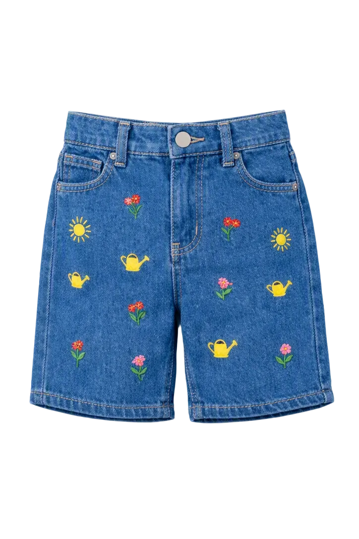 Signature Toddler's Embroidered Denim Shorts