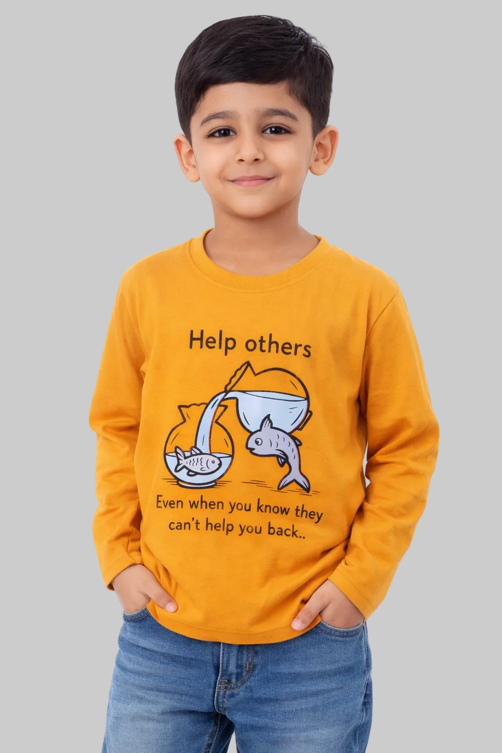 Al Noor Kids’ Trendy Graphic Long Sleeve Tee