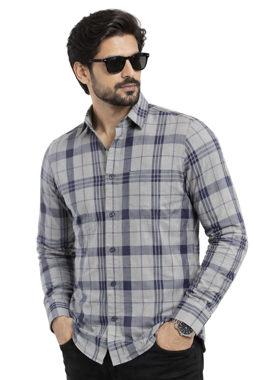 Mens Trendy stylish striped check shirt