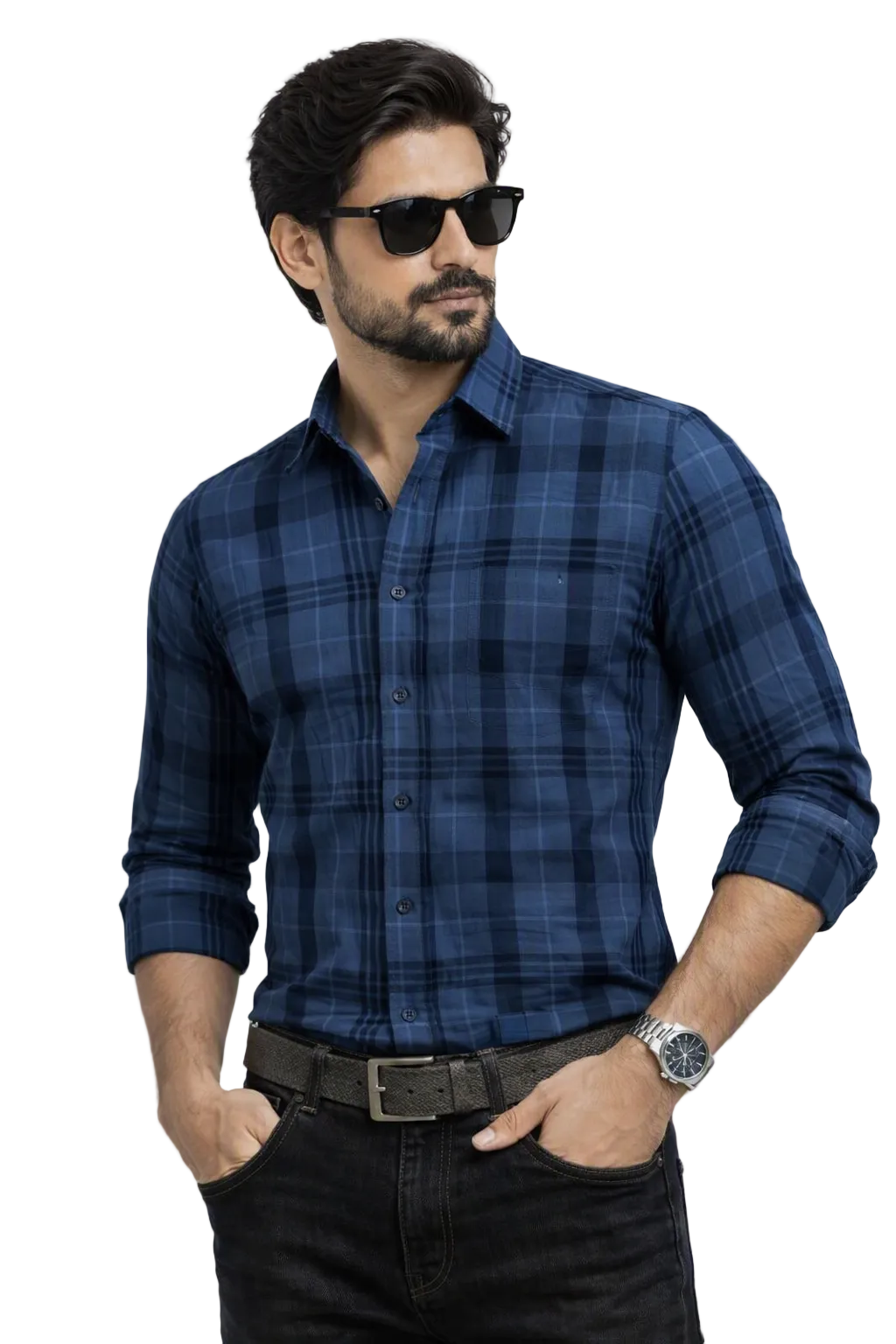 Mens Trendy stylish striped check shirt