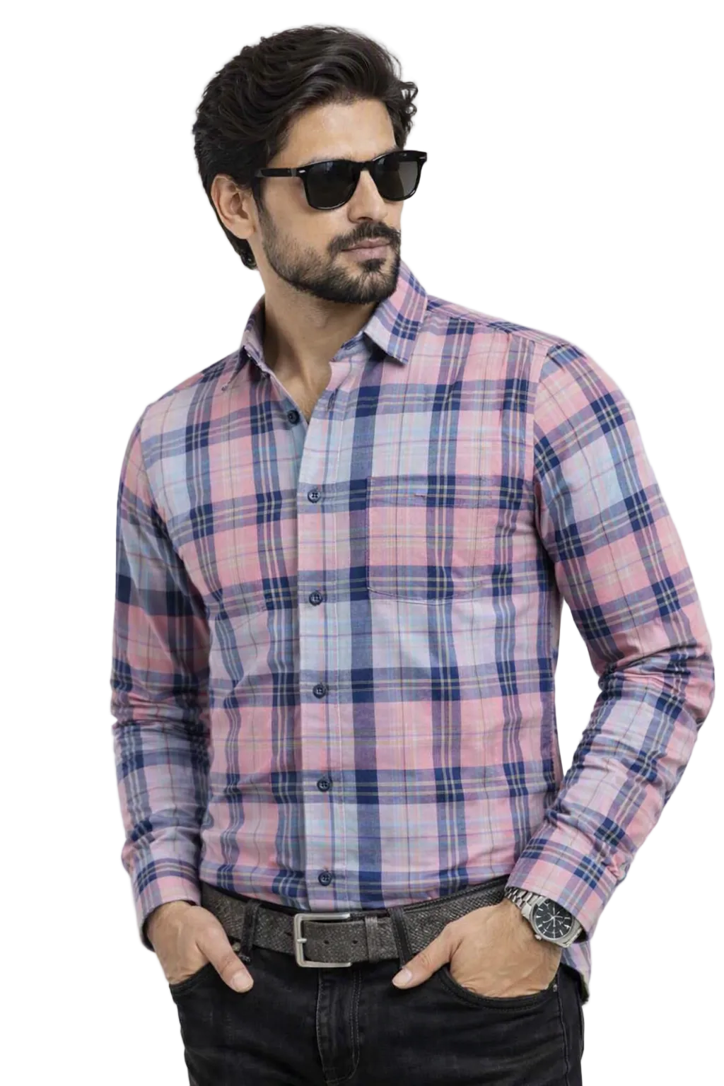 Mens Trendy stylish striped check shirt
