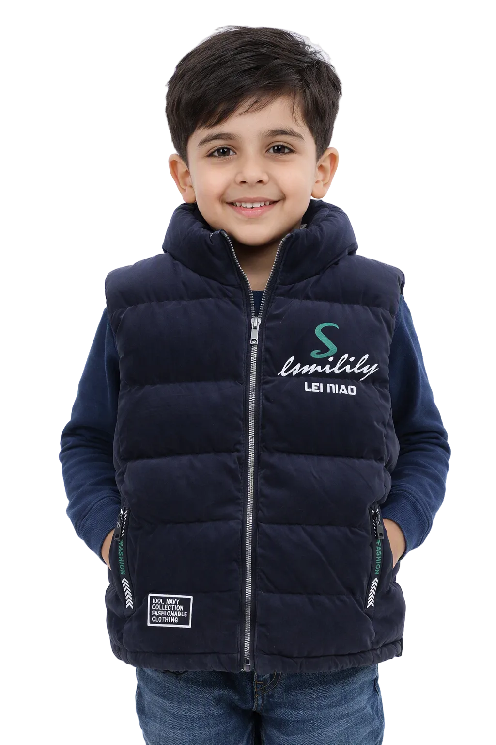 Stylish Sleeveless Jacket for Boys – Warm  Quilted Design