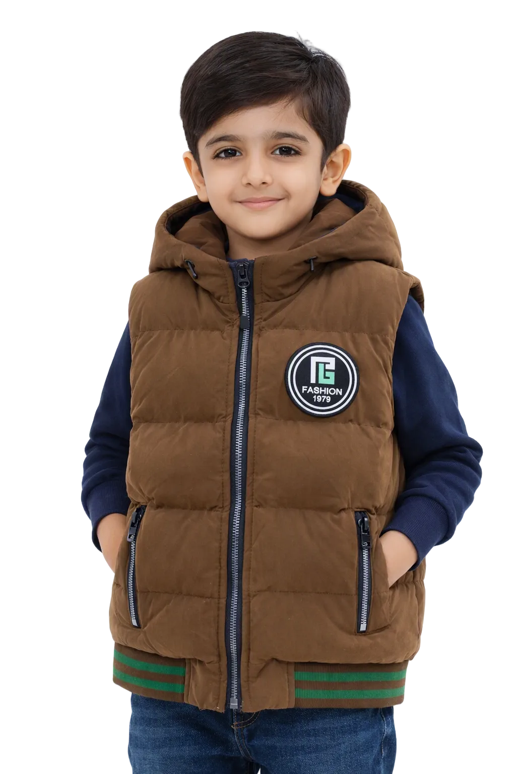 Stylish Sleeveless Jacket for Boys – Warm  Quilted Design