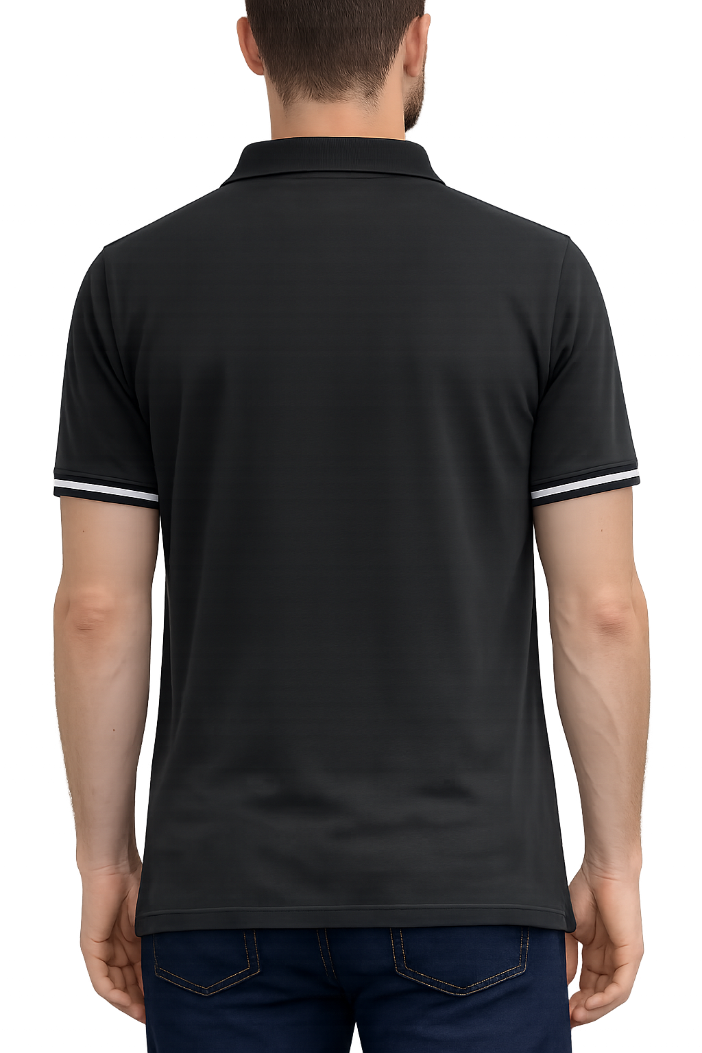 Men’s Ascend Pique Polo Black color with Embroidered Badge