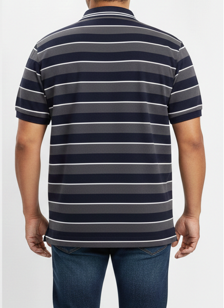 Men’s Everyday Comfort Striped Polo Shirt