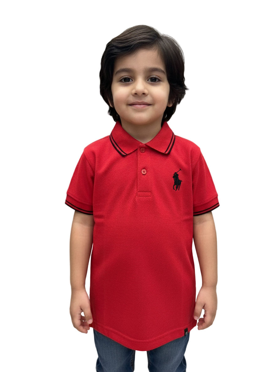 Kids Red Small Polo T shirts
