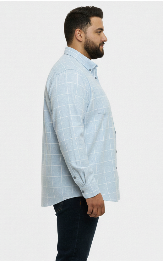 Sky Blue Trendy Check