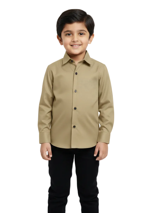 Kids Plan Beige Casual Shirt