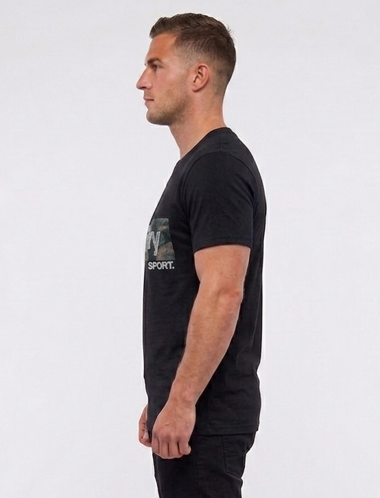 Superdry Sport Graphic Print T-Shirt in Black