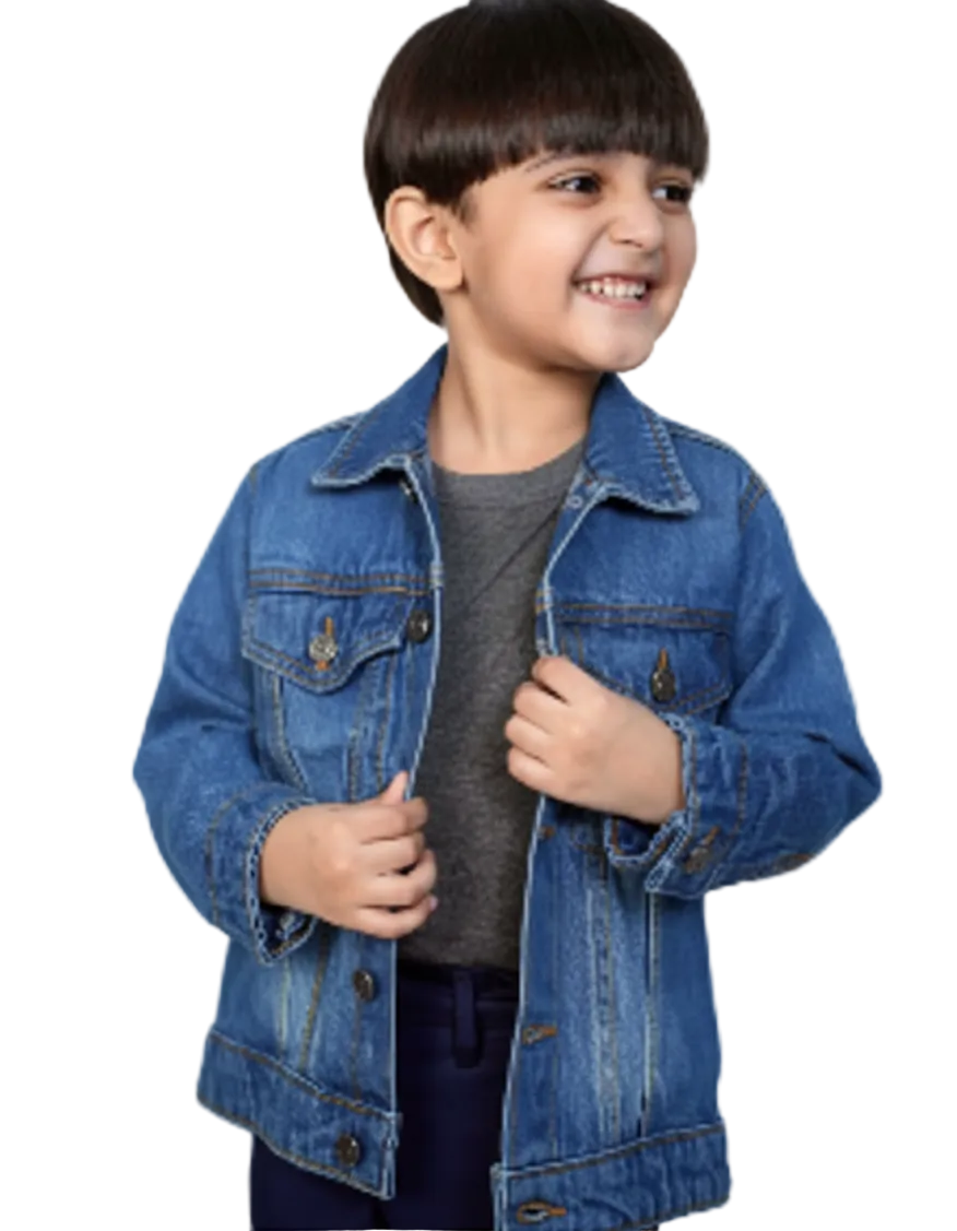Kids Playful Mid Blue Denim Jackets