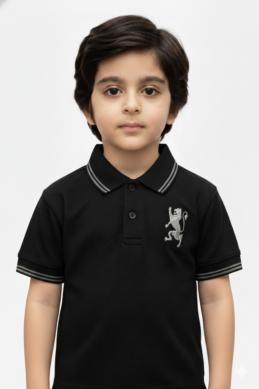 Boys Classic Black Polo