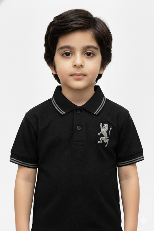 Boys Classic Black Polo