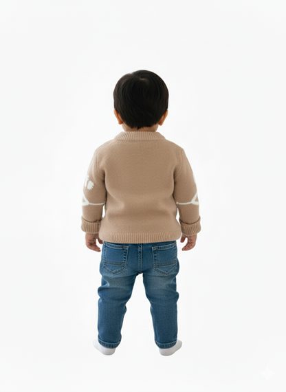 Cozy Knit Brown Jumper for Kids