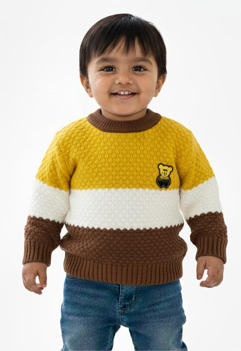 Comfy Casual Color-Block Sweater for Kids
