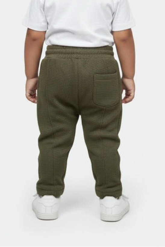 Kids Army Green Waffel Trouser