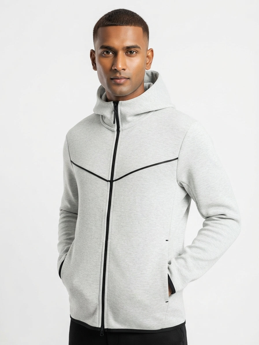 Warm Comfort Hooded Zip‑Up Jacket – Al Noor Clothing
