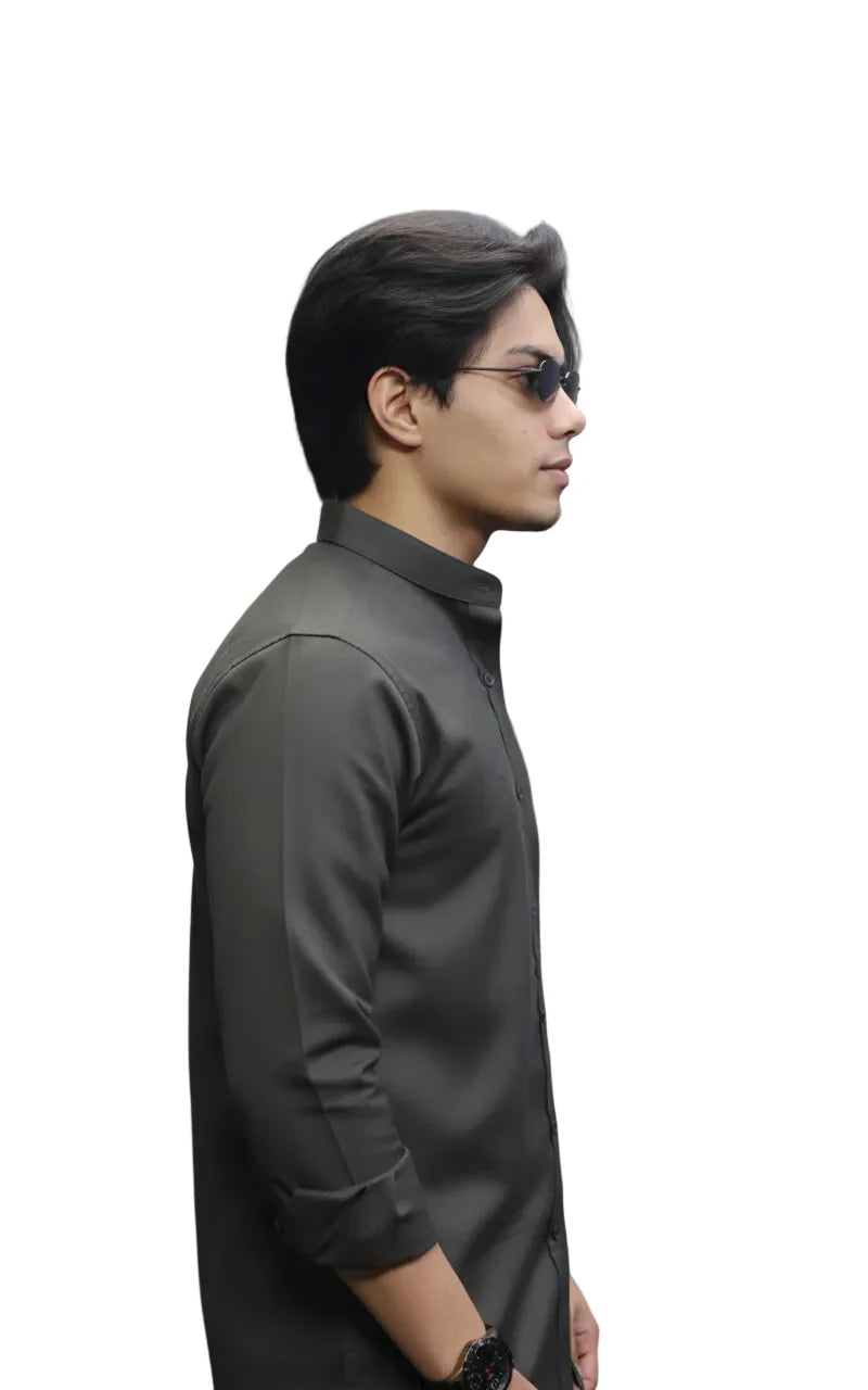 Men Classic Sherwani Color Casual Shirt