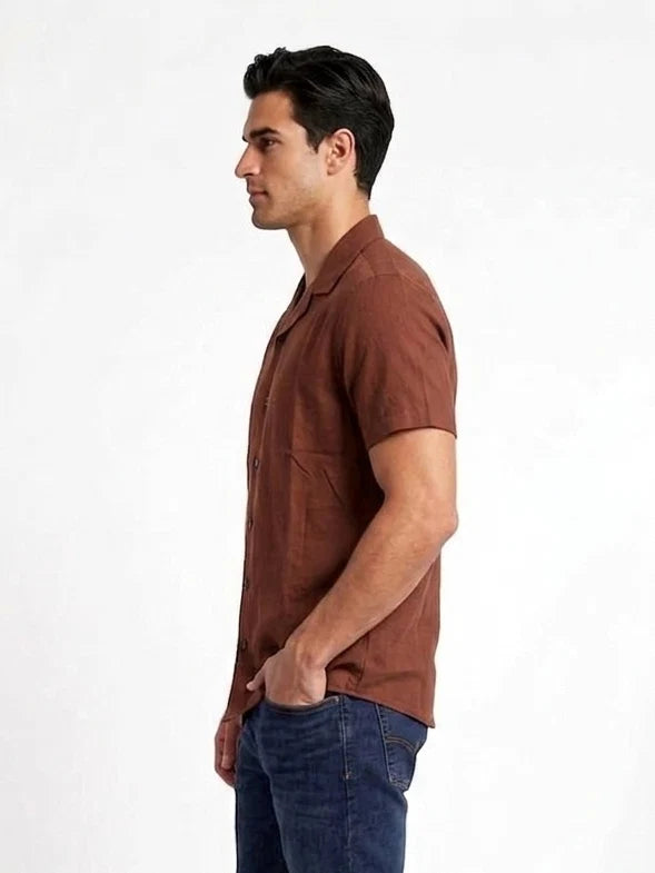 Men’s Classic Plain Half-Sleeve Shirt