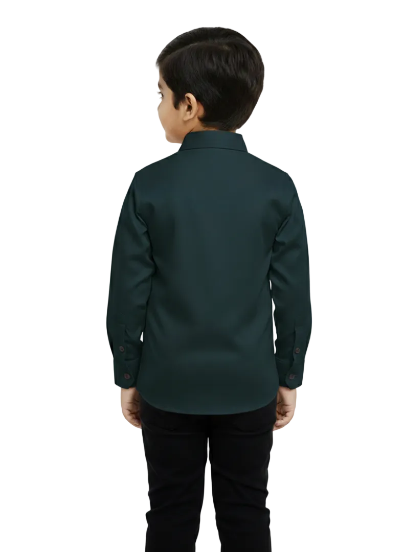Trendy Olive Green  Shirt For Kids
