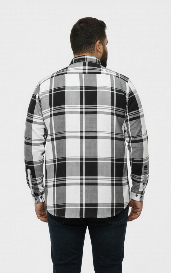 White & Grey check Shirt