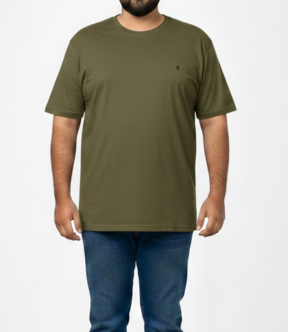 Big Size Green Round Neck T shirts