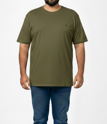 Big Size Green Round Neck T shirts