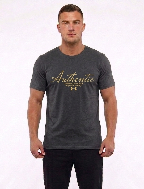 Men’s Premium "Authentic" Graphic T-Shirt – Dark Grey