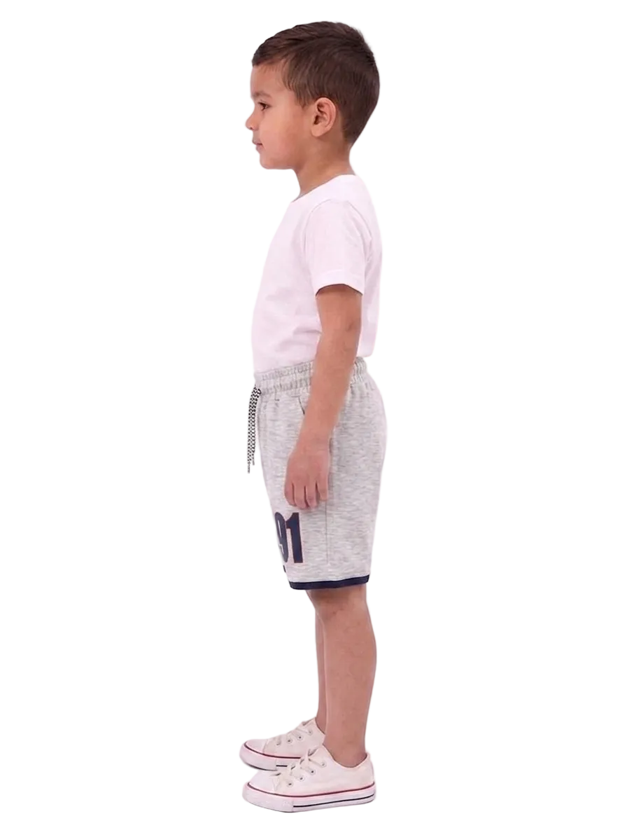 Boys' Grey Casual Shorts – Sonic the Hedgehog Graphic & "91" Print