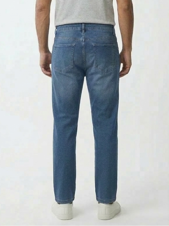 Men’s Signature Straight-Fit Joggers-Mid Blue