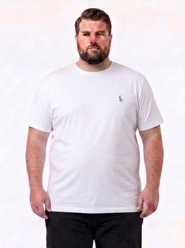 Premium Cotton Round Neck T-Shirts with Subtle Polo Logo