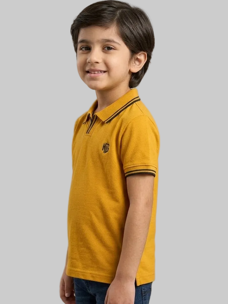Boys' Signature Johny Collar Polo – Premium Open V-Neck