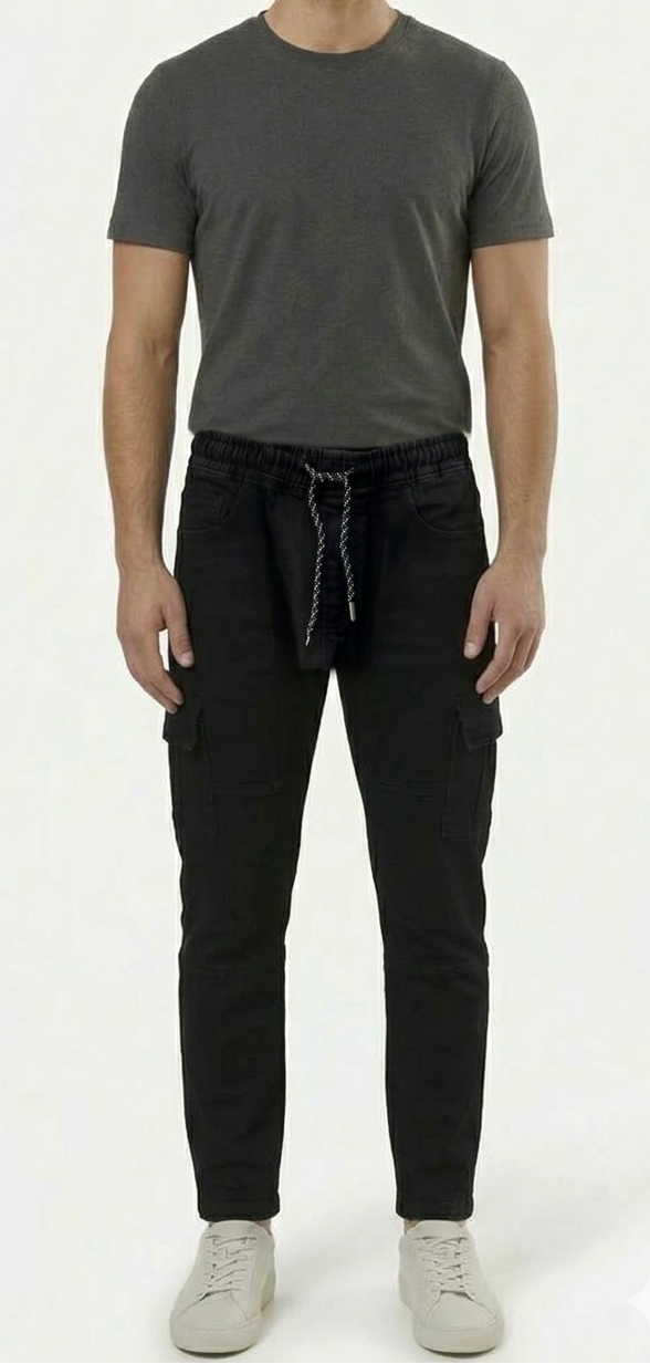 Men's Regular-Fit Drawstring Cargo Joggers
