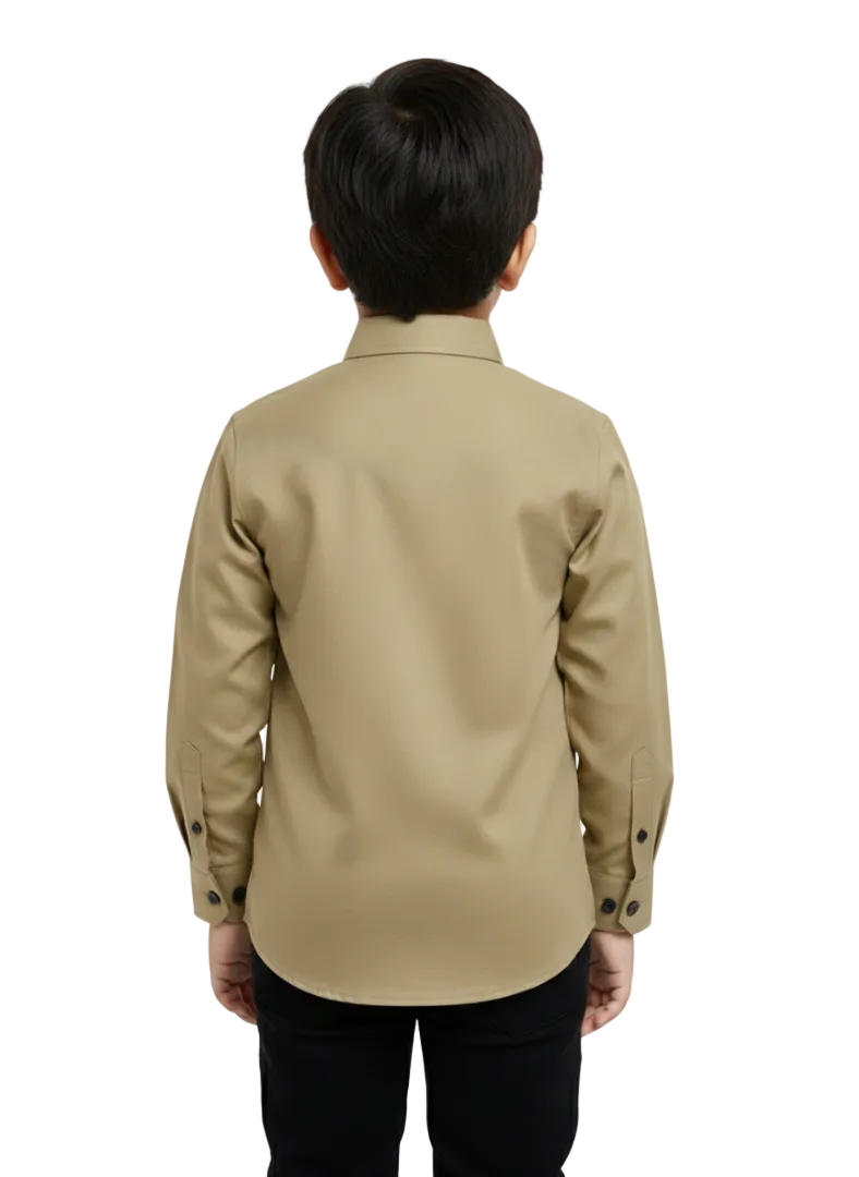 Kids Plan Beige Casual Shirt