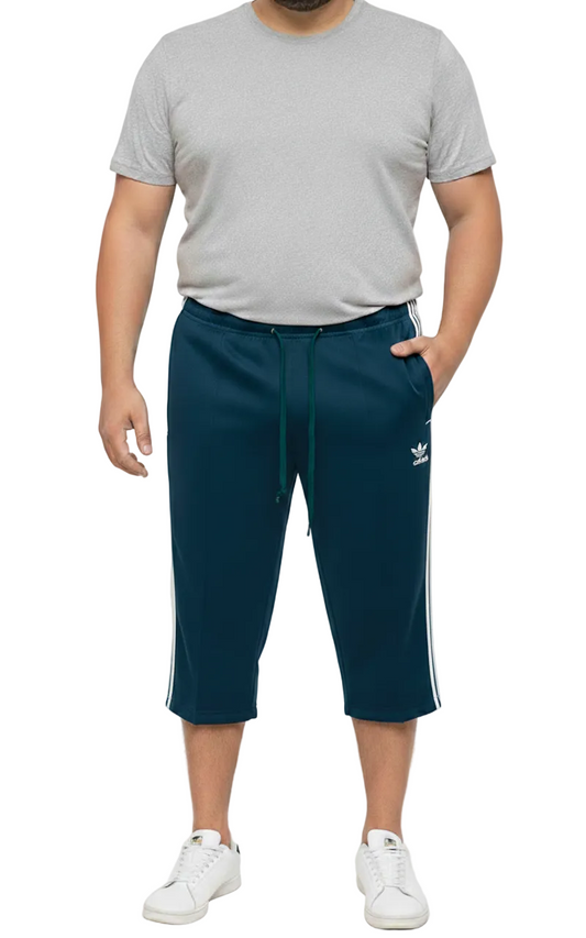 Sea Blue Stylish Loose Fit 3 Quarter