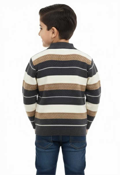 Cozy Striped Knit Sweater for Kids