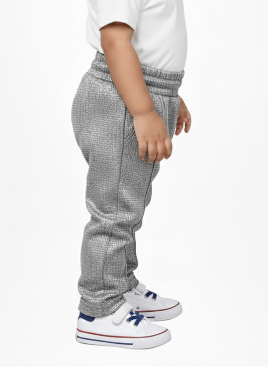 Light Grey Waffel Trouser For Kids