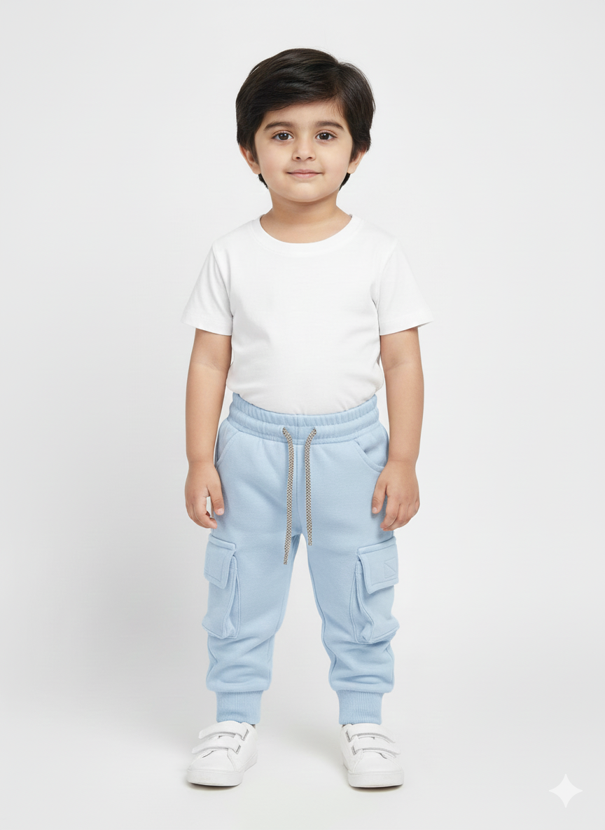 Kids Premium Fleece Jogger Light Blue Trouser