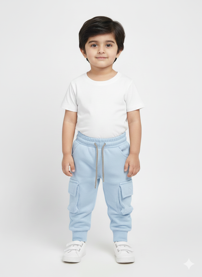 Kids Premium Fleece Jogger Light Blue Trouser